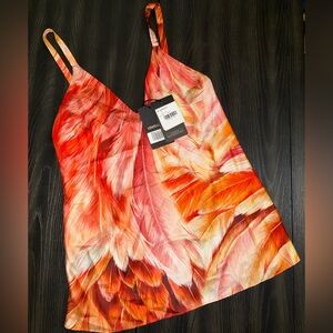 Roberto Cavalli Plumange Print Camisole (40 or L)